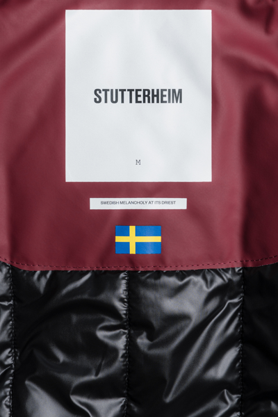 Shop Stutterheim Ringen Winter Jacket In Burgundy
