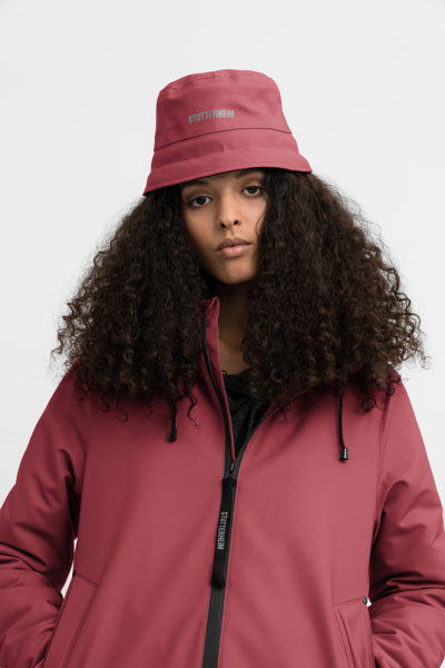 Shop Stutterheim Skärholmen Puffer Bucket Hat In Burgundy