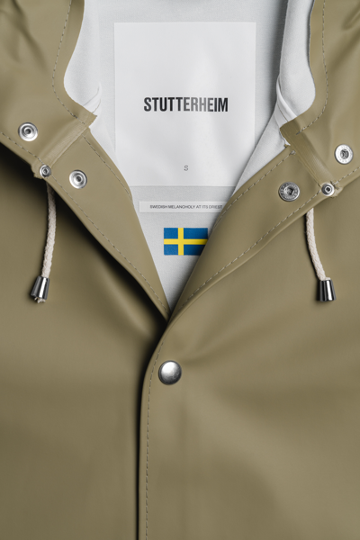 Shop Stutterheim Stockholm Raincoat In Aloe