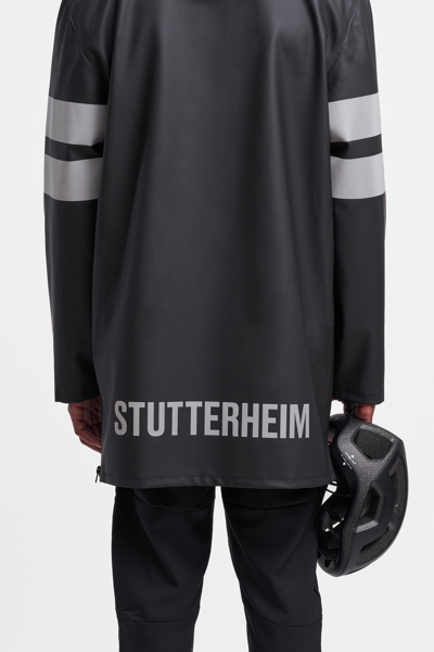 Shop Stutterheim Stockholm Bike Raincoat In Black