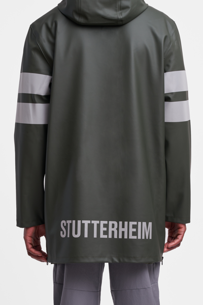 Shop Stutterheim Stockholm Bike Raincoat In Green