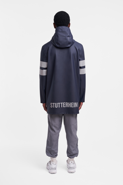 Shop Stutterheim Stockholm Bike Raincoat In Navy