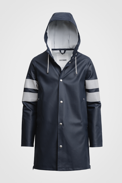 Shop Stutterheim Stockholm Bike Raincoat In Navy