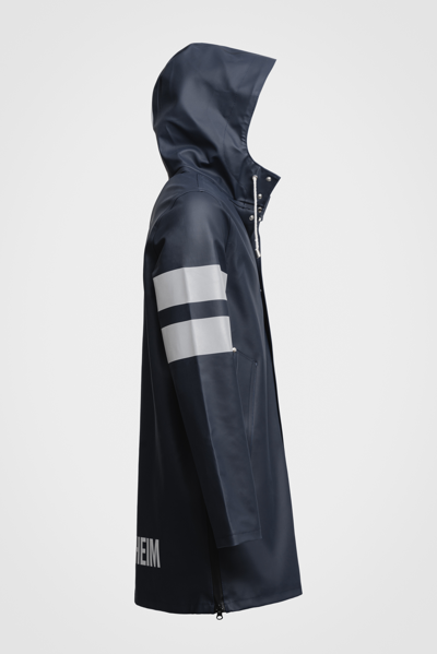 Shop Stutterheim Stockholm Bike Raincoat In Navy