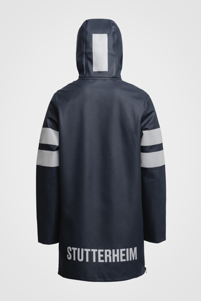 Shop Stutterheim Stockholm Bike Raincoat In Navy