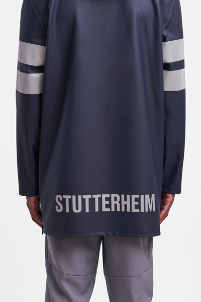 Shop Stutterheim Stockholm Bike Raincoat In Navy