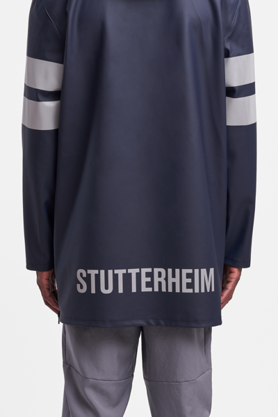 Stutterheim Stockholm Bike Raincoat In Navy