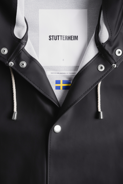 Stutterheim Stockholm Raincoat In Black