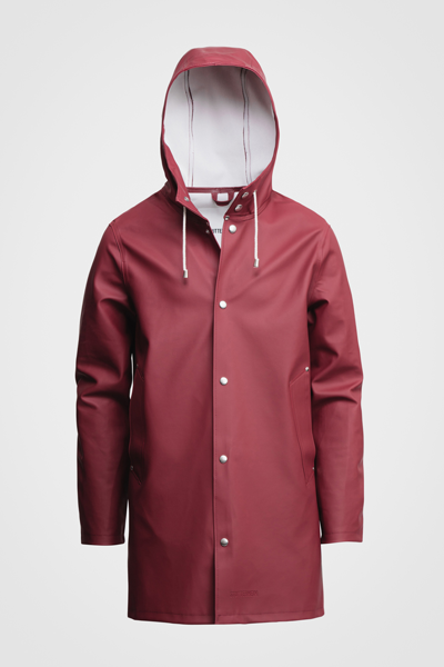 Shop Stutterheim Stockholm Raincoat In Burgundy