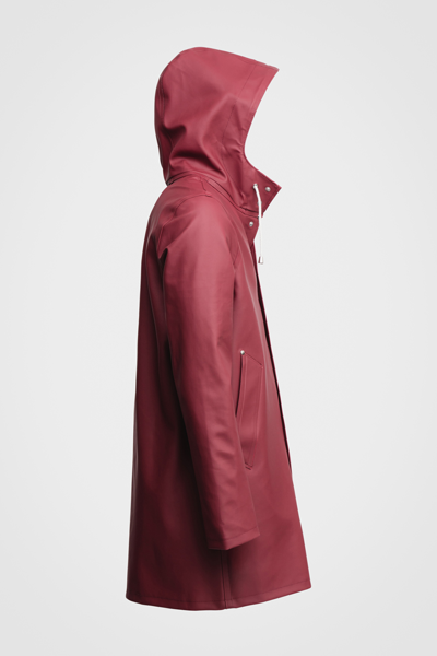 Shop Stutterheim Stockholm Raincoat In Burgundy