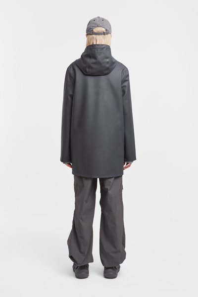 Stutterheim Stockholm Raincoat In Charcoal
