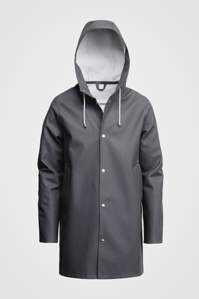 Shop Stutterheim Stockholm Raincoat In Charcoal