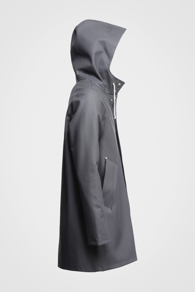 Shop Stutterheim Stockholm Raincoat In Charcoal