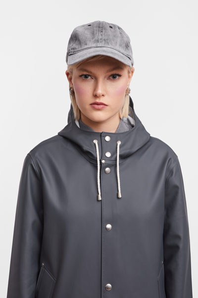 Shop Stutterheim Stockholm Raincoat In Charcoal