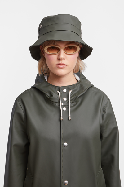 Shop Stutterheim Stockholm Raincoat In Green