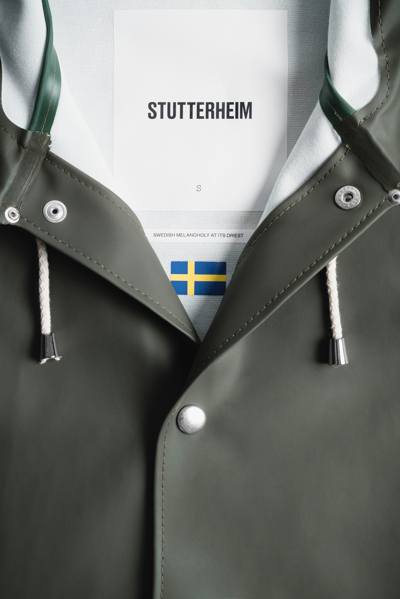 Shop Stutterheim Stockholm Raincoat In Green