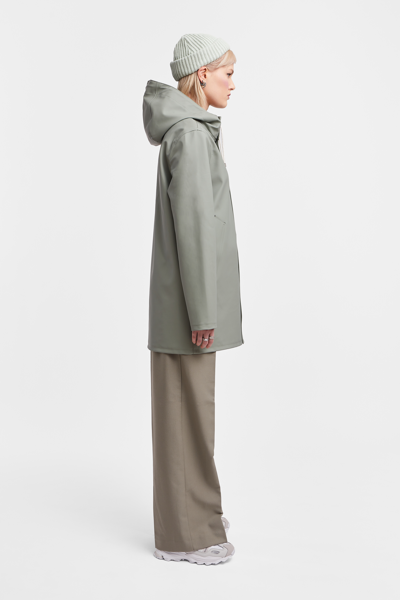Stutterheim Stockholm Raincoat In Khaki Green
