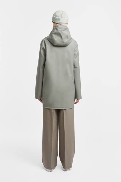 Stutterheim Stockholm Raincoat In Khaki Green