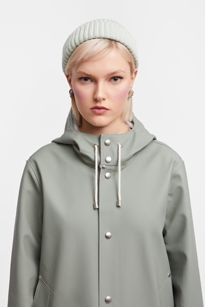 Stutterheim Stockholm Raincoat In Khaki Green