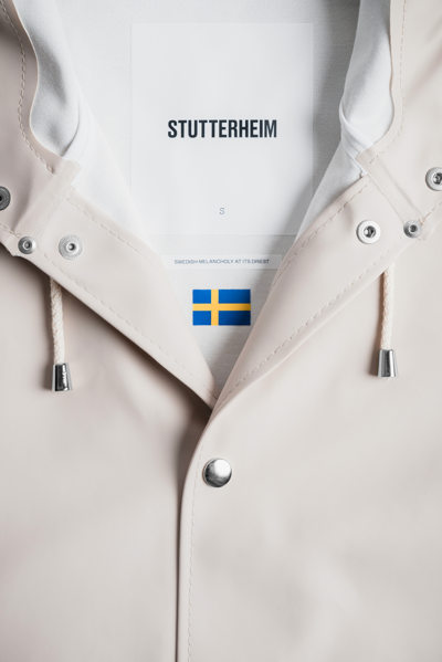 Shop Stutterheim Stockholm Raincoat In Light Sand