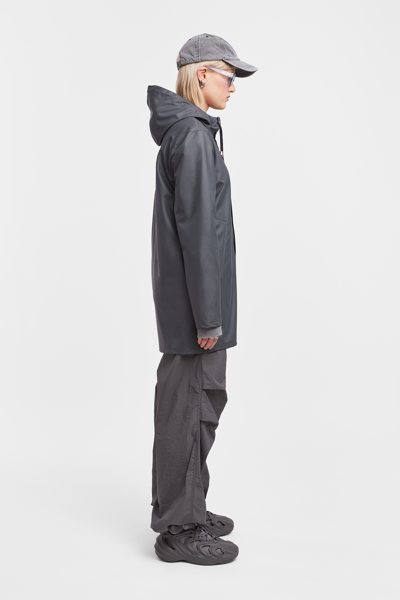 Stutterheim Stockholm Lightweight Raincoat In Charcoal
