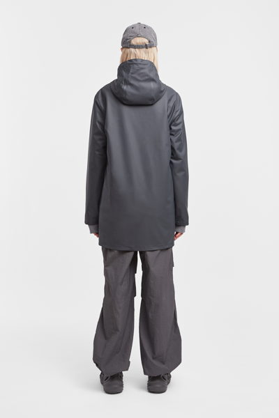 Stutterheim Stockholm Lightweight Raincoat In Charcoal