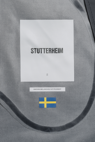 Stutterheim Stockholm Lightweight Raincoat In Charcoal