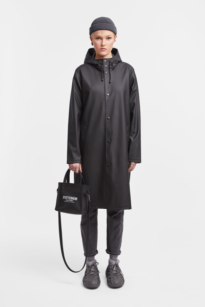 Shop Stutterheim Stockholm Long Raincoat In Black