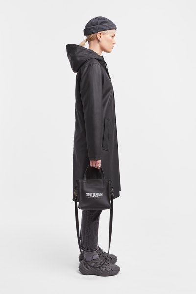 Stutterheim Stockholm Long Raincoat In Black