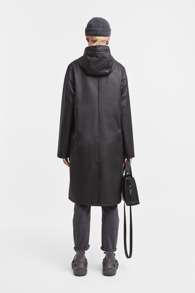 Stutterheim Stockholm Long Raincoat In Black