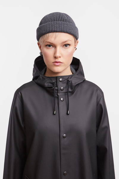 Shop Stutterheim Stockholm Long Raincoat In Black