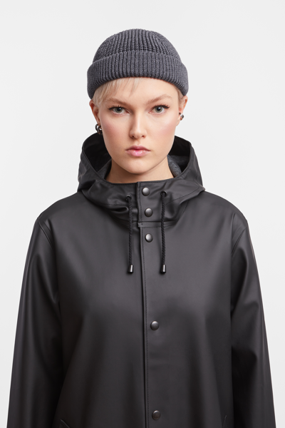 Stutterheim Stockholm Long Raincoat In Black