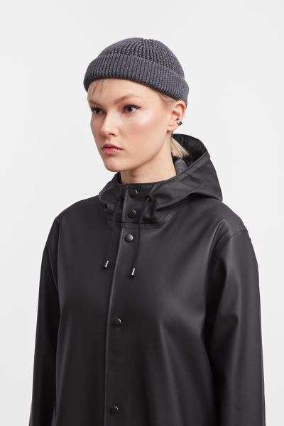 Shop Stutterheim Stockholm Long Raincoat In Black