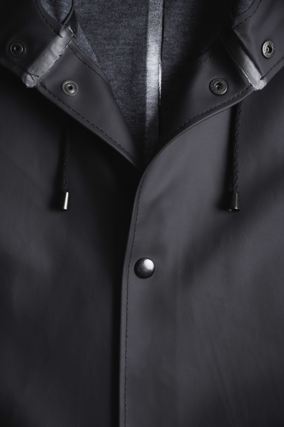 Stutterheim Stockholm Long Raincoat In Black