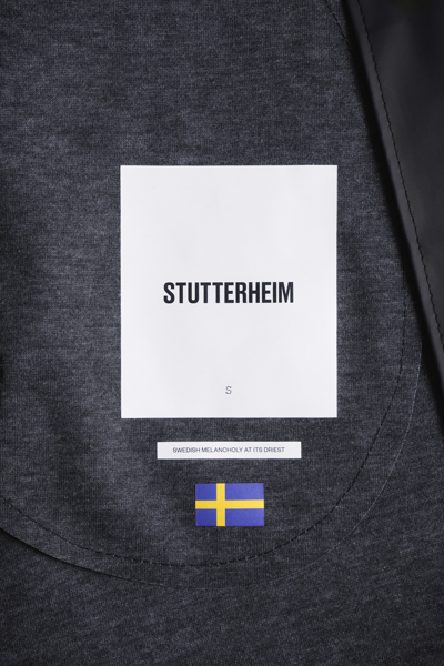 Shop Stutterheim Stockholm Long Raincoat In Black