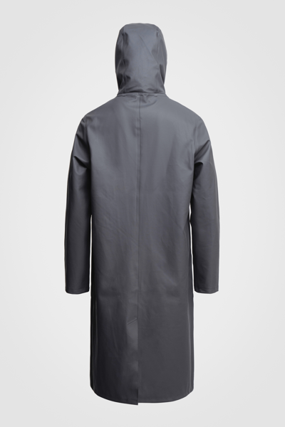 Shop Stutterheim Stockholm Long Raincoat In Charcoal