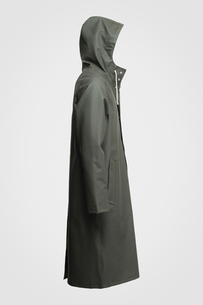 Shop Stutterheim Stockholm Long Raincoat In Green