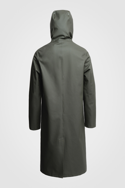 Stutterheim Stockholm Long Raincoat In Green