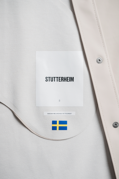 Shop Stutterheim Stockholm Long Raincoat In Light Sand