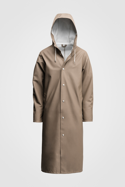 Shop Stutterheim Stockholm Long Raincoat In Mole