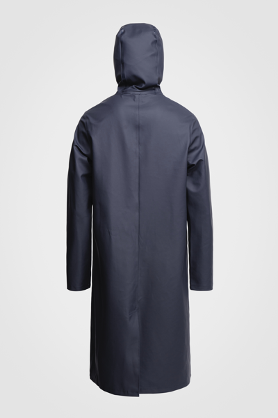 Shop Stutterheim Stockholm Long Raincoat In Navy