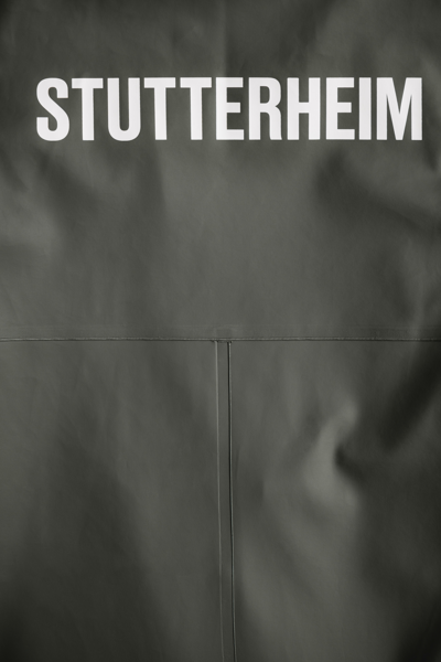 Shop Stutterheim Stockholm Long Print Raincoat In Green