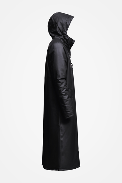 Shop Stutterheim Stockholm Long Winter Jacket In Black