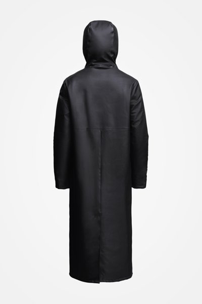 Shop Stutterheim Stockholm Long Winter Jacket In Black