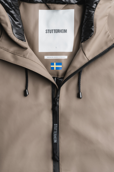Shop Stutterheim Stockholm Long Winter Jacket In Mole