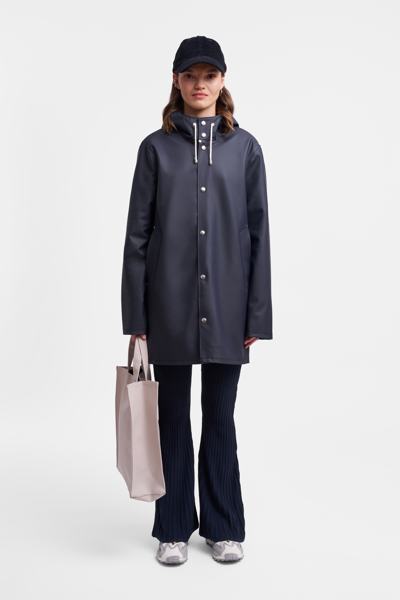 Shop Stutterheim Stockholm Raincoat In Navy