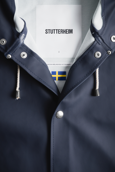 Stutterheim Stockholm Raincoat In Navy
