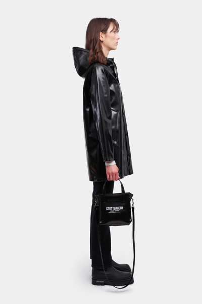 Shop Stutterheim Stockholm Opal Raincoat In Black
