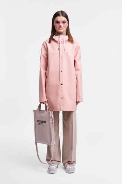 Shop Stutterheim Stockholm Raincoat In Pale Pink