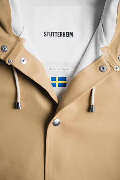 Stutterheim Stockholm Raincoat In Sand